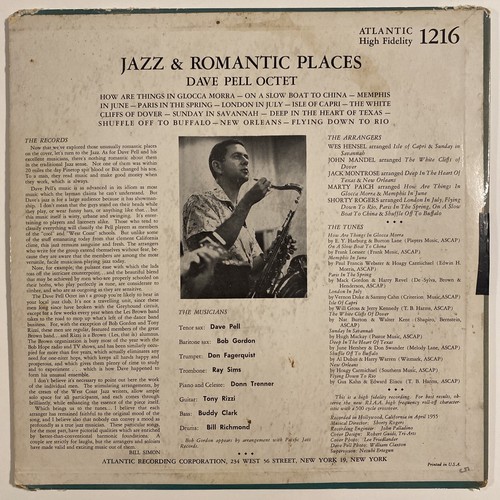 Dave Pell Octet Jazz & Romantic Places LP • 1216 - Picture 2 of 4