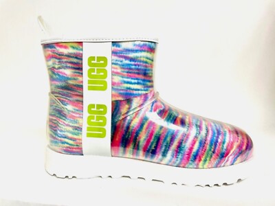 UGG Australia women's  Classic Clear Mini Pixelate Boots White 1127054-WHT g