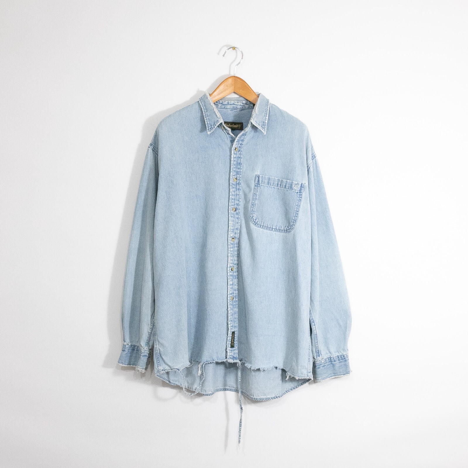 Vintage Timberland Denim Button Up Shirt XL - Long Sleeve Di