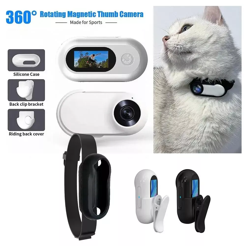 1080p Cat Dog Pet Collar Monitor Camera Sports Video Recorder Mini Body Camera-image