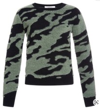 Carven Womens Camouflage Print Jacquard Wool ...
