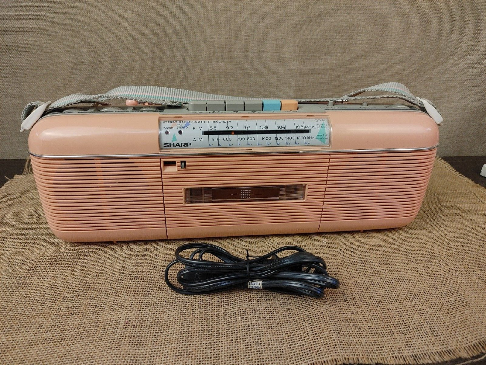 Vintage SHARP Stranger Things QT-50 (P) AM/FM Radio Cassette Recorder PARTS ONLY