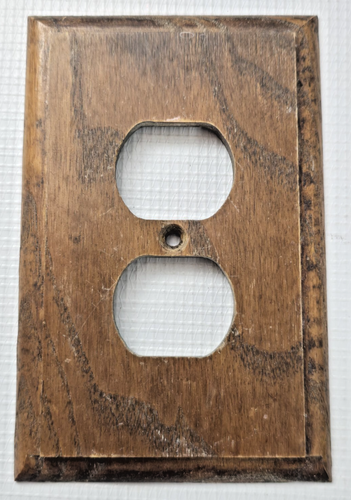 Antike Holzplatten - Steckdosenabdeckungen rechteckig rustikal Kabine 1 Schalter 3 Steckdosen - Bild 6 von 12