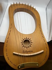 Ladyacces Lyre Harp 10 Metal String Wooden Saddle Harp