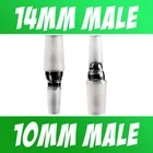 Scientific Lab Glass Adapter Fitting 14mm Male to 10mm Male