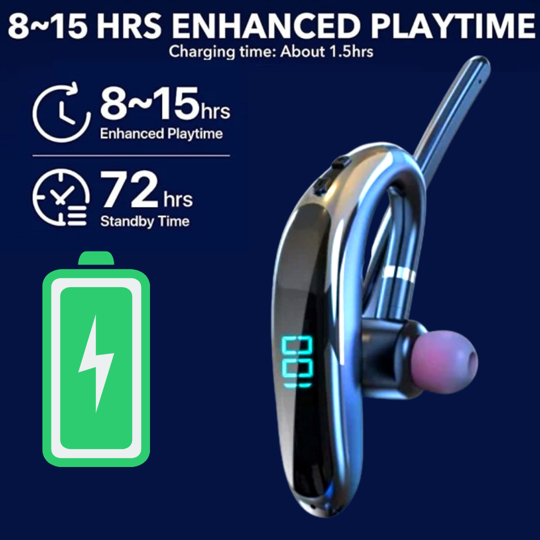 Wireless Bluetooth 5.2 Trucker Headset Earpiece With Noise Cancelling For Driving
