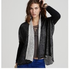 FREE PEOPLE Wool Blend Peek A Boo Open Knit Cardigan Size M
