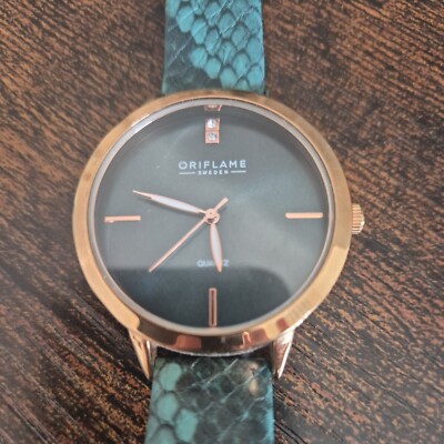 Oriflame Fulminate Womens Watch- Quartz- Green Face- 2 Tone Green Strap-New-