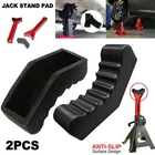 2x  6Ton Axle Jack Stand Pad Adapter Universal Slotted Frame Rail Rubber Adapter