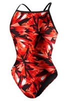 Speedo Shattered Glass Female Flyback Red 26 on sale Speedo Shattered Glass Female Flyback Red 26 on sale