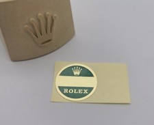 Rolex Green and golden case back sticker newoldstock