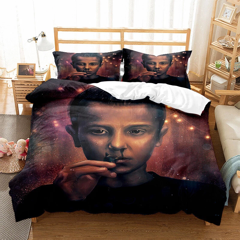 US Size 3D Stranger Things 3pcs Bedding Set Duvet Quilt Cover