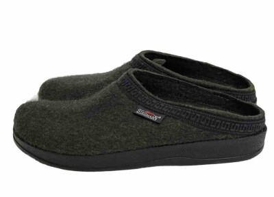 Stegmann Men's Wool Clogs Poly Sole Pine Green Size 10