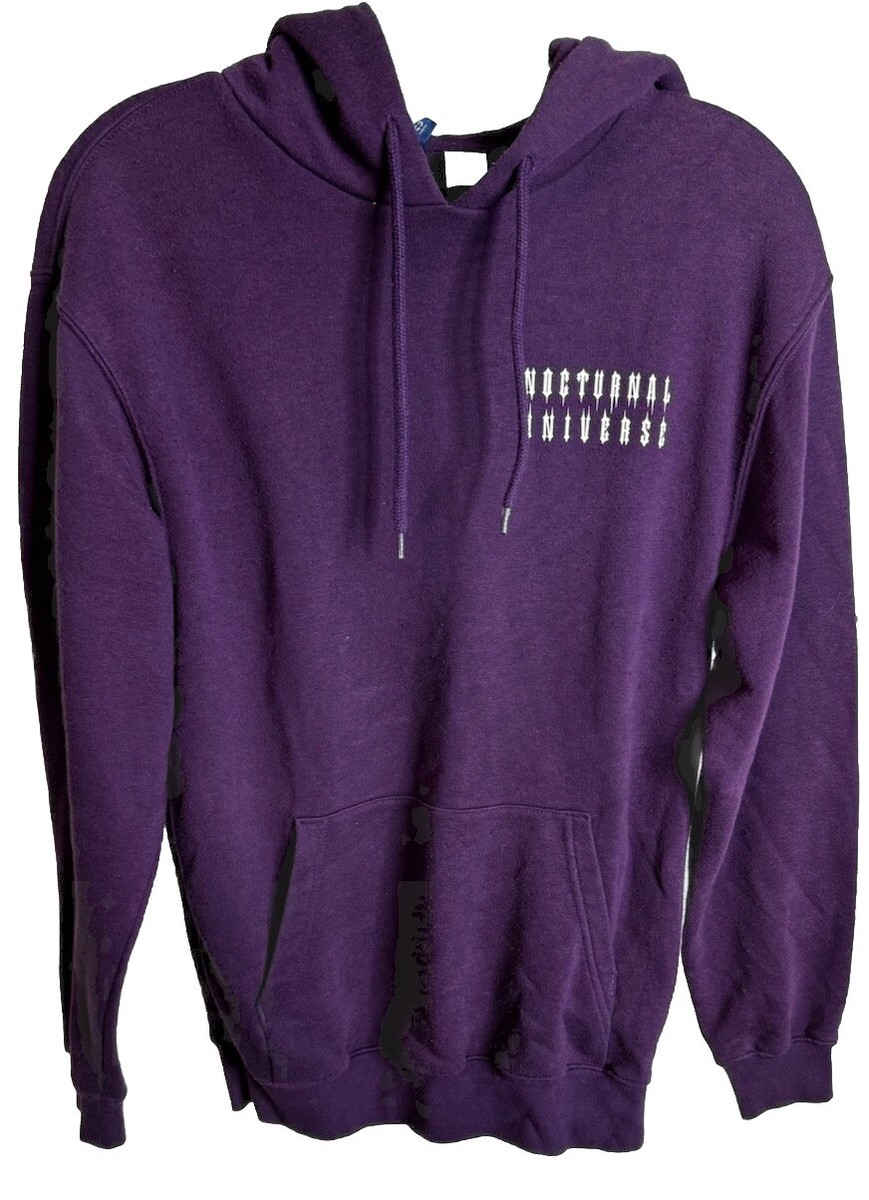 H&M Divided Men’s Nocturnal Universe Hoodie Sweatshirt Purple Graphic  Pocket XS