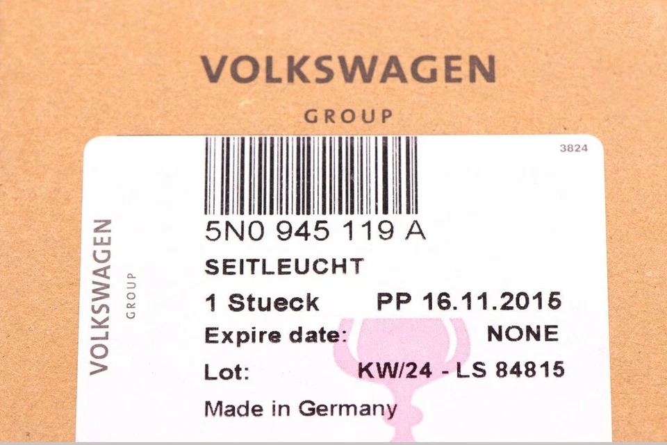 Lámpara de señalización del lado del conductor delantero izquierdo VW Volkswagen Tiguan 2009-2017 OEM 5N0945119A Foto 4 de 4