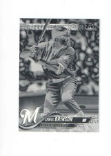 2018 Topps Black and White Negative Lewis Brinson #296
