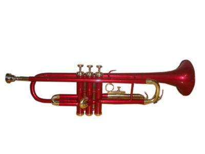 SALE !! RED AND BRASS New Bb FLAT Trumpet Free Case+Mouthpiece+FAST SHIP