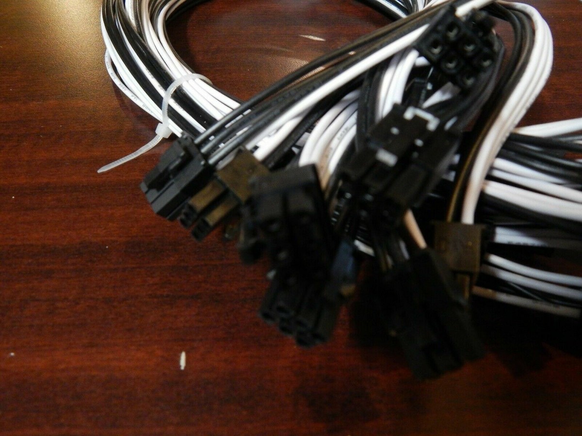 Cavo Alimentazione PCIE 6+6 Pin - 24 Pollici - 16AWG 400W 12A Per GPU E Mining