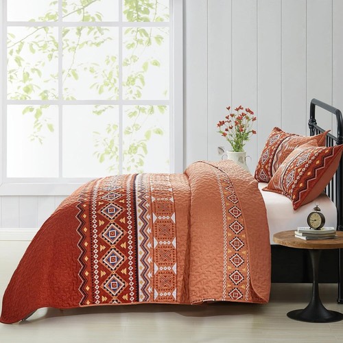 WONGS BIANCHERIA DA LETTO 3 pezzi trapunta bohemien copriletto set lenzuola queen king - Foto 64 di 87
