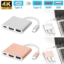 USB-C Type-C Phone to HDMI 1080P HD TV Adapter For iPhone 16 Pro Max/16 Pro/Plus