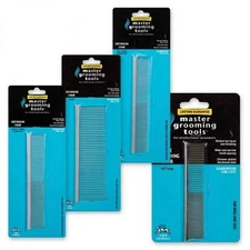 Professional Dog Grooming Greyhound Combs for Dogs Chrome Comb - Choose Size 