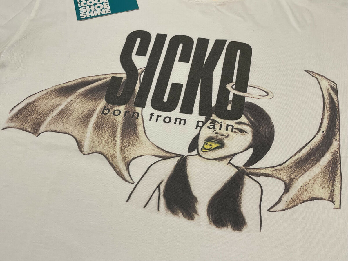 SICKO BORN FROM PAIN REVENGE STORM BAT GIRL ANGEL T-SHIRT SICKO BORN FROM PAIN REVENGE STORM BAT GIRL ANGEL T-SHIRT