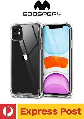 iPhone 11 SUPER PROTECT Clear ShockProof Case - Mercury Goospery