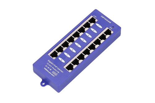 5902560366365 Extralink Gigabit PoE Injector 8 Port 8x 1000Mb/s RJ45, Mode B Ext - 第 1/8 張圖片