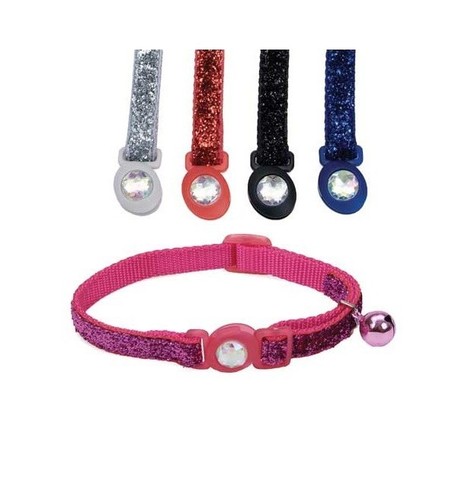Collar de gato brillante de moda para gato seguro - 3/8" x 8 - 12 pulgadas - 8 colores - Imagen 6 de 10