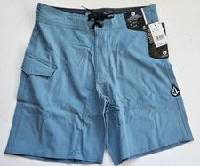 Volcom Boy's 28/16 Mod Tech Board Shorts Blue Big Youth 4 Way Stretch NWT