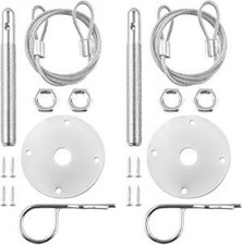 Universal Stainless Steel Hood Pin Kit with Locking Plate, Clip Color: Silver