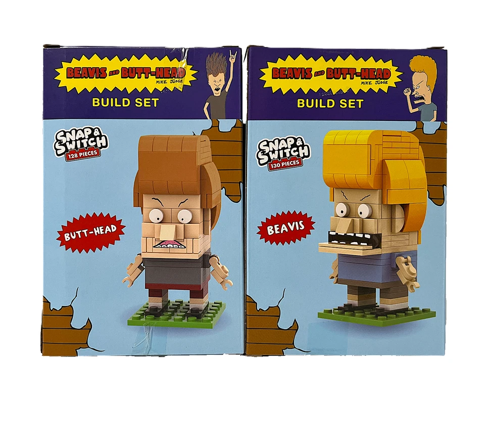 Set of 2 Beavis & Butt-Head Snap & Switch Building Sets MTV 90s Cartoons NIB - Image 2 of 4