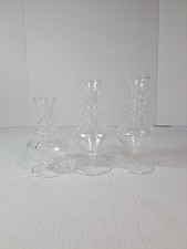 Set Of Three Dainty Handmade Glass Bud Vases