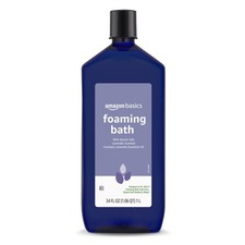 Amazon Basics Lavender Scented Foaming Bath with 34 Fl Oz Pack of 1 , Purple