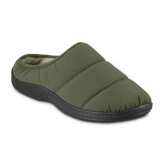 Isotoner Pantofole Aperte Uomo - Leggere In Velluto Morbido - Lavabili In Lavatrice - Grigio - Taglia 43 EU