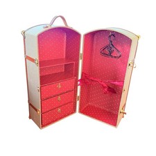 American Girl Samantha Steamer Trunk Doll Case Pleasant Company Mirror Hangers