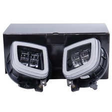 Pair 4.5” 54W LED Auxiliary Passing/Fog Lights – Chrome Housing, 6500K, For Harley