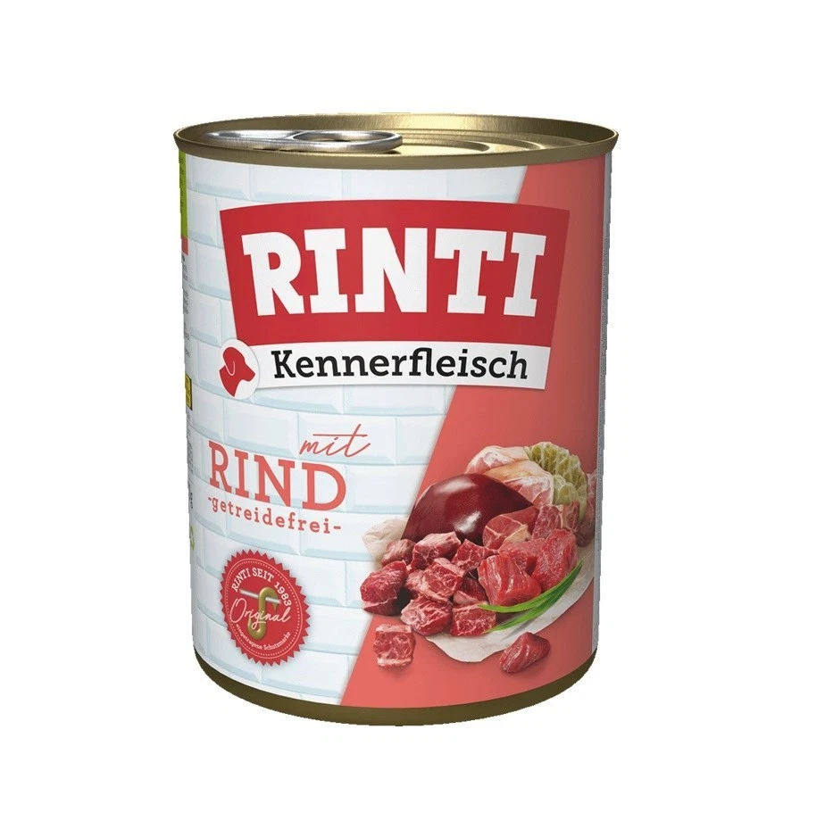 4000158910714 RINTI Kennerfleisch Beef - Nassfutter für Hunde - 800g RINTI