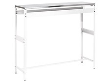 Outdoor Bar Table MAENZA 120 cm 40 cm Metal White