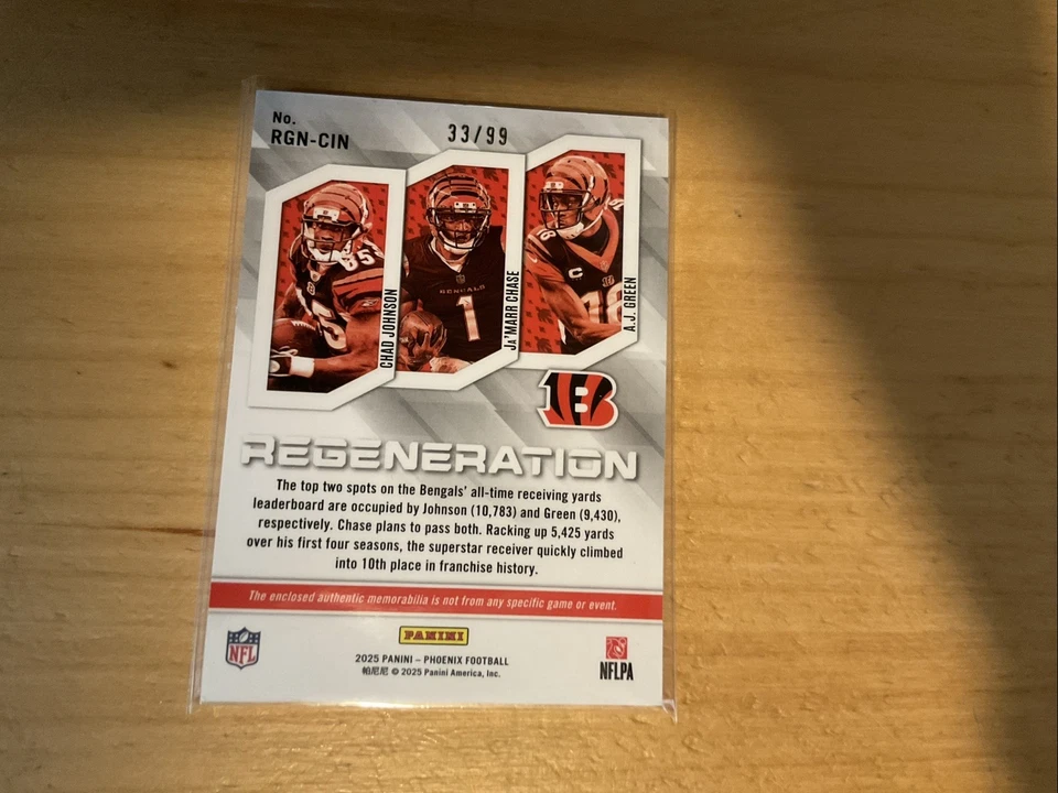 2025 Phoenix Green Regeneration  Johnson / Chase / Green Triple Patch /99 - Image 2 of 2