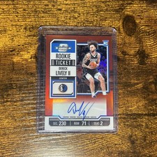 DERECK LIVELY CONTENDERS OPTIC RED ROOKIE ON CARD AUTO /99 MAVERICKS #114 TICKET