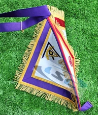 Masonic PHP PIM York Rite Reversible 100% Lambskin Apron Hand Embroidered