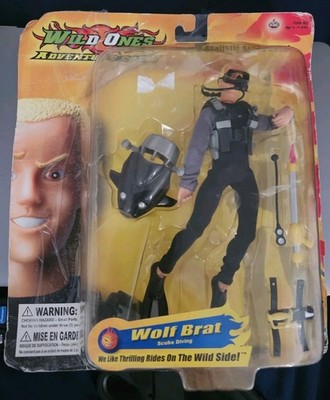 Wolf Brat Wild Ones Adventure Team Scuba Diver w Mask Flippers Tank Submerger