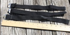 (3) Black Leg Guard Straps for Catchers Gear - 13 1/2