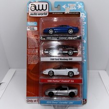 Auto World Target Exclusive Deluxe 4 Pack Camaro, Mustang, Firebird Z06