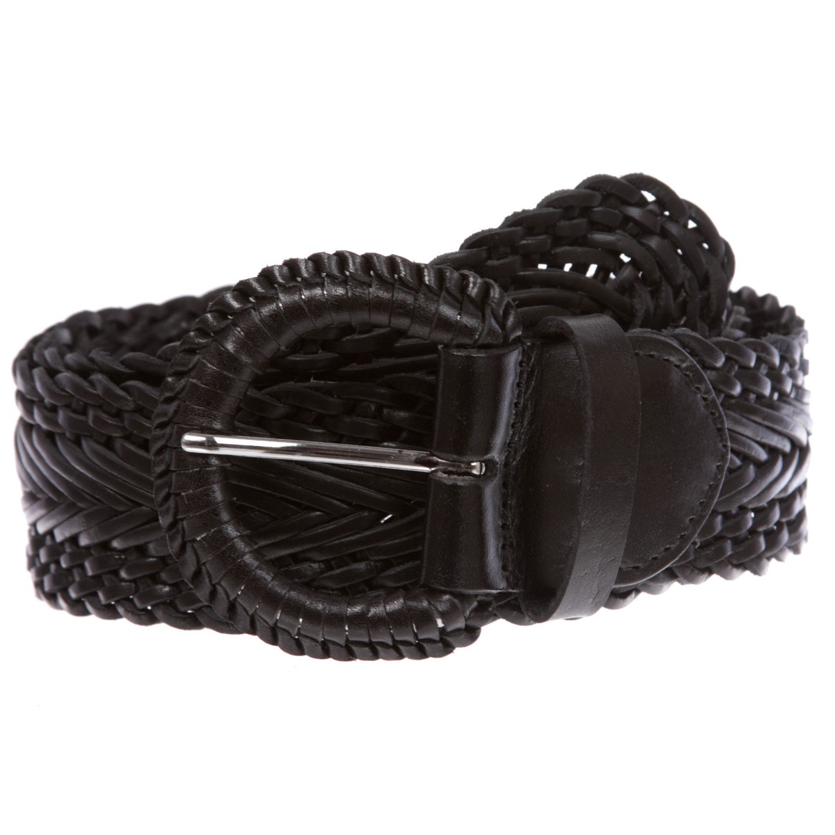 2844 70mm | 2.75” Woven Leather W/logo cvt04-diamond-weave-tooled-  main image 4