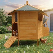 Hühnerstall Gefügelstall Kleintierstall 6-Eck Hühnerhaus Pavillion Legenester