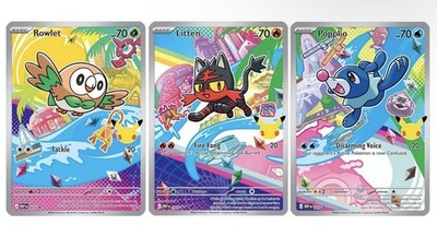 【英語版】Pokemon first partner 30th 第7世代御三家 Pokemon TCG First Partner Illustration Collection Series 1 GEN 7