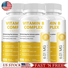 Vitamin B Complex Capsules Vit B1,B2,B6,B12,Sodium Promote Energy 120/240/360PCS