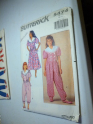 Butterick 5474 Childrens Dress & Jumpsuit size 12-14